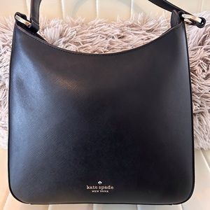NWOT Kate Spade New York Perry Black Saffiano Leather Shoulder Bag, NEW!